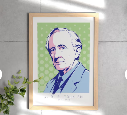 Bring a bold literary touch to your space with this colorful J.R.R. Tolkien portrait poster.

Combining classic literature with a clean, modern Pop Art style, this physical wall print makes distinctive decor for home libraries, reading corners, classrooms, offices, studies, and creative spaces. It is also a thoughtful gift for book lovers, writers, literature teachers, and J.R.R. Tolkien admirers.
