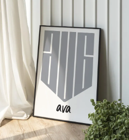 Personalized Typographic Wall Art;

Create a personal and modern touch for your space with this custom name wall art. Your chosen name is transformed into a clean, minimalist typography poster with a bold geometric design and a soft handwritten-style name detail underneath. Perfect for modern home decor, bedroom walls, office spaces, gallery walls, anniversary gifts, housewarming gifts, or a thoughtful personalized gift for someone special.

This personalized name poster is designed for adults who love simple, elegant, and meaningful wall decor. It is not a standard nursery name print — the design has a modern typographic style that works beautifully in contemporary interiors.

I will send your printable PDF file in a short time, usually within 3–5 hours.

You will receive a vertical 50 x 70 cm vector artwork file.

What does vector mean? It means you can print it at any size and in any color at a print center without any loss of quality.

Please note: This is a digital pro