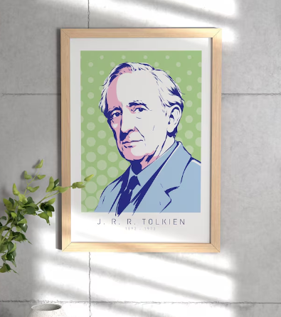 J.R.R Tolkien POPart Poster, Book Lover Gift , Literary Wall Art Print;

Bring a classic literary touch to your space with this stylized Tolkien portrait poster. Designed with bold contrast, soft vintage colors, and a clean modern look, it is perfect for book lovers, writers, teachers, libraries, reading corners, offices, and cozy home decor.

This is a digital download. No physical item will be shipped.

You will receive:
A high-resolution printable file sized 50 × 70 cm ≈ 19.7 × 27.6 inches

You can print it at home, at a local print shop, or through an online printing service. For best results, use high-quality matte or fine art paper.

Please note:
Colors may vary slightly depending on your screen, printer, and paper type. This artwork is for personal use only and may not be resold, shared, or used commercially.