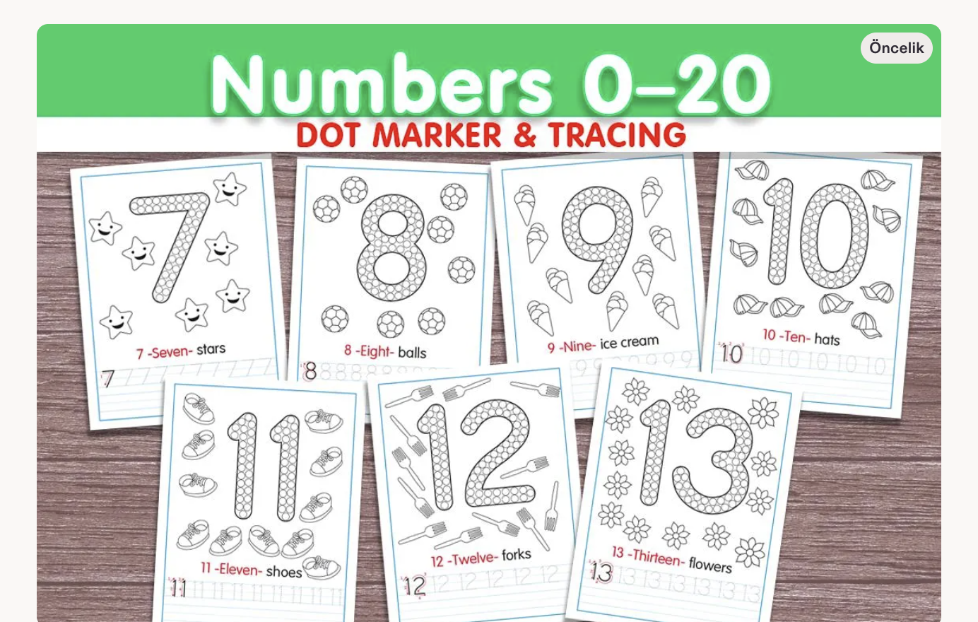 Numbers 0–20 Dot Marker Worksheets.
Tracing • Counting • Coloring

Preschool &amp; Kindergarten PDFHelp your preschooler learn numbers 0–20 with this fun dot marker and number tracing worksheet set! This printable preschool math PDF includes 21 number worksheets designed for early learners to practice number recognition, counting, handwriting, fine motor skills, and Do-a-Dot marker activities. Perfect for preschool, kindergarten, homeschool, morning work, math centers, and quiet learning time.

🌟 Key Features:

✅ Traceable Numbers: Each worksheet features clear, easy-to-trace numbers, allowing children to practice writing each digit confidently.

✅ Preschool-Friendly: Perfectly sized for young learners, with large, traceable numbers ideal for developing fine motor skills.

✅ Fun and Educational: Engaging visuals and simple designs ensure an enjoyable learning experience for kids.

✅ Each product is carefully reviewed and APPROVED by a TEACHER with 25 years of exper